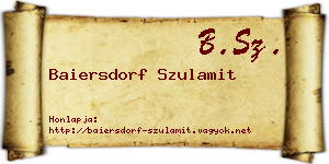 Baiersdorf Szulamit névjegykártya